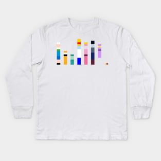 Characters of Adventure Time Barcode Kids Long Sleeve T-Shirt